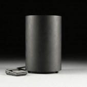 A MID CENTURY STYLE BLACK ENAM