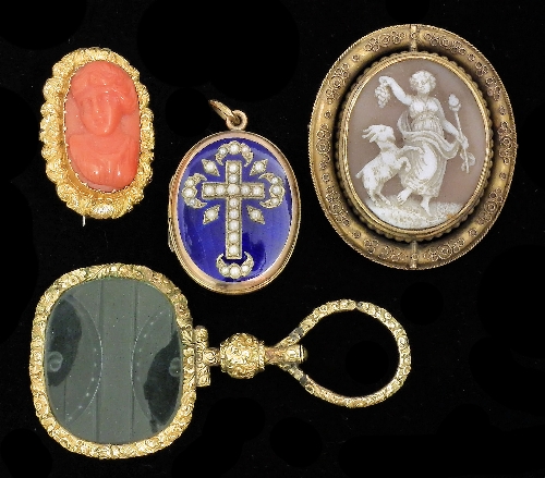 A mid Victorian gold coloured metal