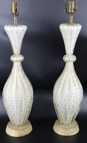 A MIDCENTURY PAIR OF MURANO GL