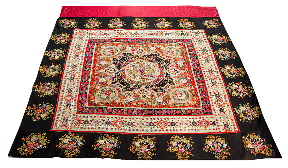 A MIDDLE EASTERN EMBROIDERED