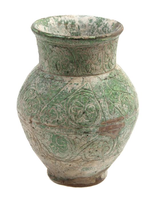 A Middle Eastern Pottery Vase of