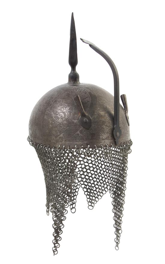 * A Middle Eastern Steel Helmet