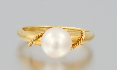 A Mikimoto 18k Gold and Pearl