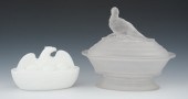 A Milk Glass Covered Dish and