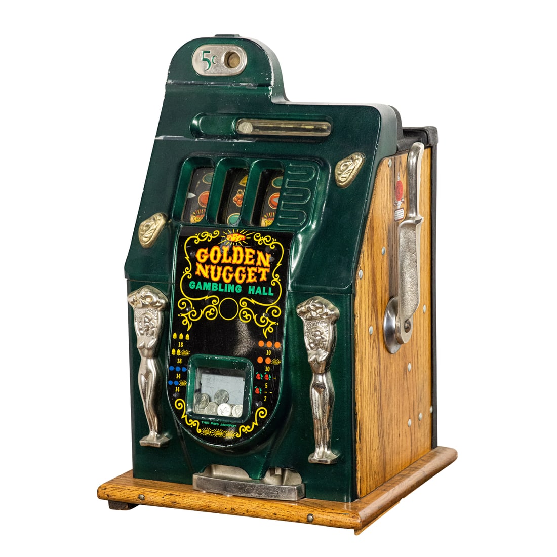 A MILLS GOLDEN NUGGET 5 CENT SLOT