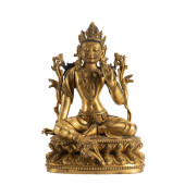 A MING CHINESE GILT BRONZE BUD