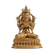 A MING GILT BRONZE AVALOKITHES