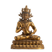 A MING GILT BRONZE BUDDHA OF V