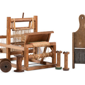 A Miniature Loom and Wooden Tools