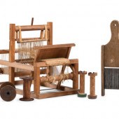 A Miniature Loom and Wooden To