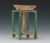 A Miniature Ming Style Glazed