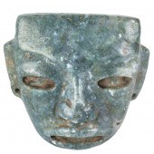 A MINIATURE OLMEC BLUE AGATE R