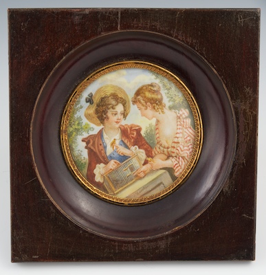 A Miniature Painting on Bone or