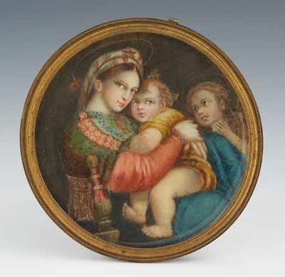 A Miniature Painting on Ivory After