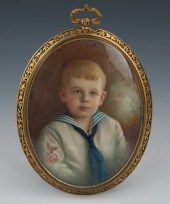 A Miniature Portrait of a Boy