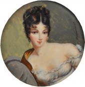 A Miniature Portrait Signed "S
