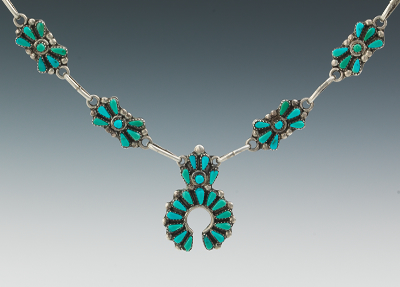 A Miniature Squash Blossom Necklace