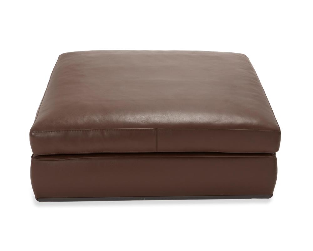 A MINOTTI LEATHER OTTOMANA