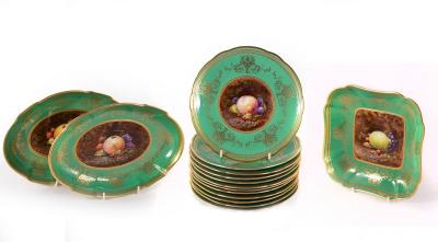 A Minton green ground dessert