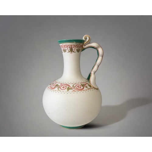 A MINTON PARIAN PORCELAIN EWER.1853