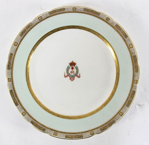 A Minton regimental plate the