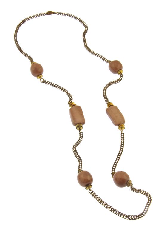 A Miriam Haskell Brown Glass Bead