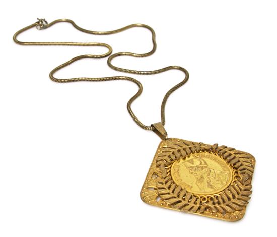 A Miriam Haskell Goldtone