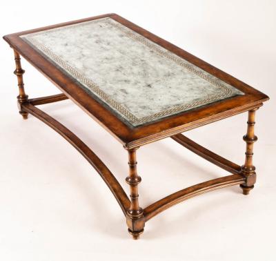 A mirror top coffee table by
