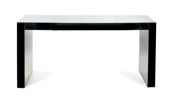 A Mirrored Console Table having a