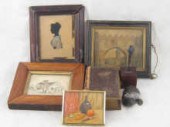 A mixed lot being a silhouette