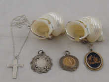 A mixed lot comprising a silver
