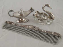 A mixed lot comprising a silver