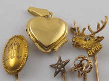 A mixed lot comprising a yellow