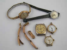 A mixed lot comprising two 9 ct