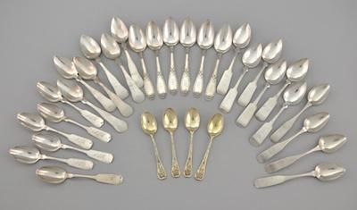 A Mixed Lot of Coin Silver Tea