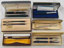 A mixed lot of pens ball points