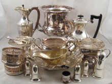 A mixed lot of silver plate