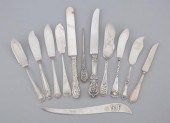 A Mixed Lot of Silver Knives I