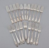A Mixed Lot of Silver Forks In