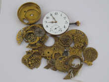 A mixed lot of watch parts