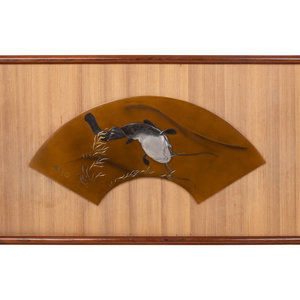 A Mixed Metal Fan-Shaped Panel
