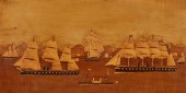 A MIXED WOOD MARQUETRY PANELA
