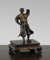 A Miyao bronze figure of a dan