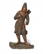 A MIYAO-STYLE BRONZE SAMURAI S