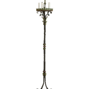 A Mizner Style Painted Tole and