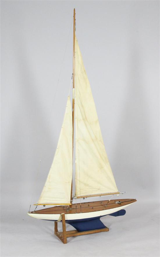 A model pond yacht circa 1930 built