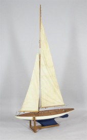 A model pond yacht circa 1930