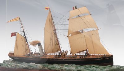 A Model Sailing Boat and Steam