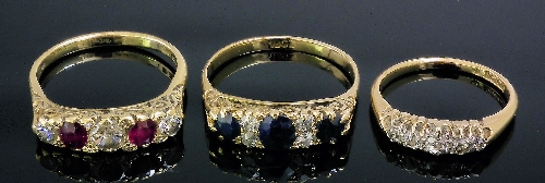 A modern 18ct gold mounted ruby and