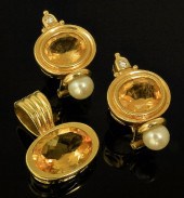 A modern 18ct gold mounted ova